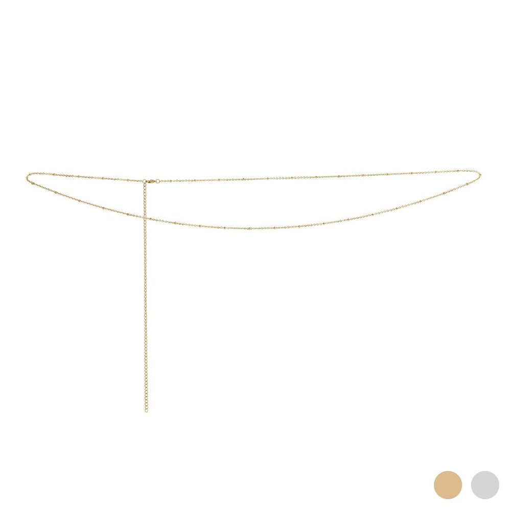 18K Gold PVD Stainless Steel Satellite Adjustable Belly Chain | Non-tarnishing